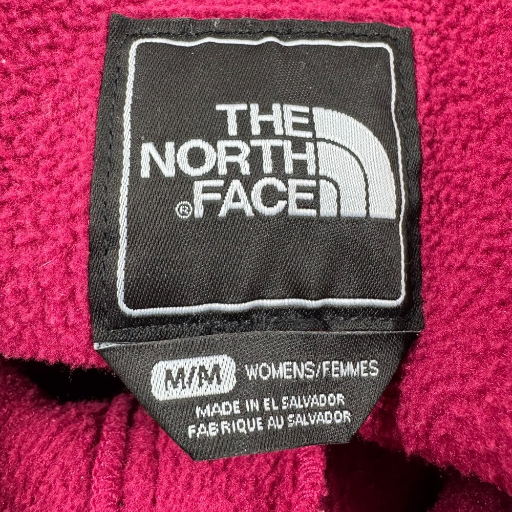 TNF The North Face Denali Jacket WOMENS Fuchsia Burgundy Full Zip Polartec M - Picture 4 of 15